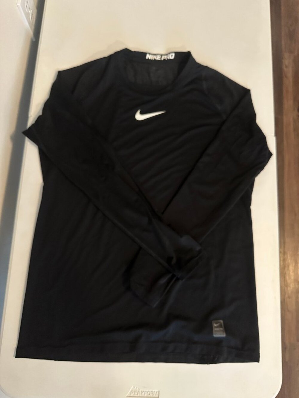 Nike Pro Dri-FIT Compression Long Sleeve Shirt Black Men's Size L Athletic